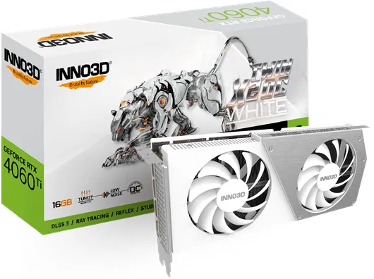 Inno3D GeForce RTX 4060 Ti Twin X2 OC White - 16GB GDDR6 RAM - Graphics Card