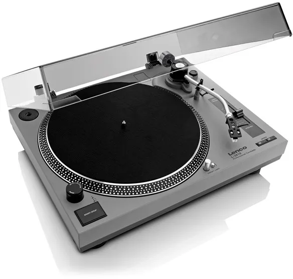 Lenco L-3810GY - Direct drive turntable with USB/PC encoding - Grey - Turntable Grey